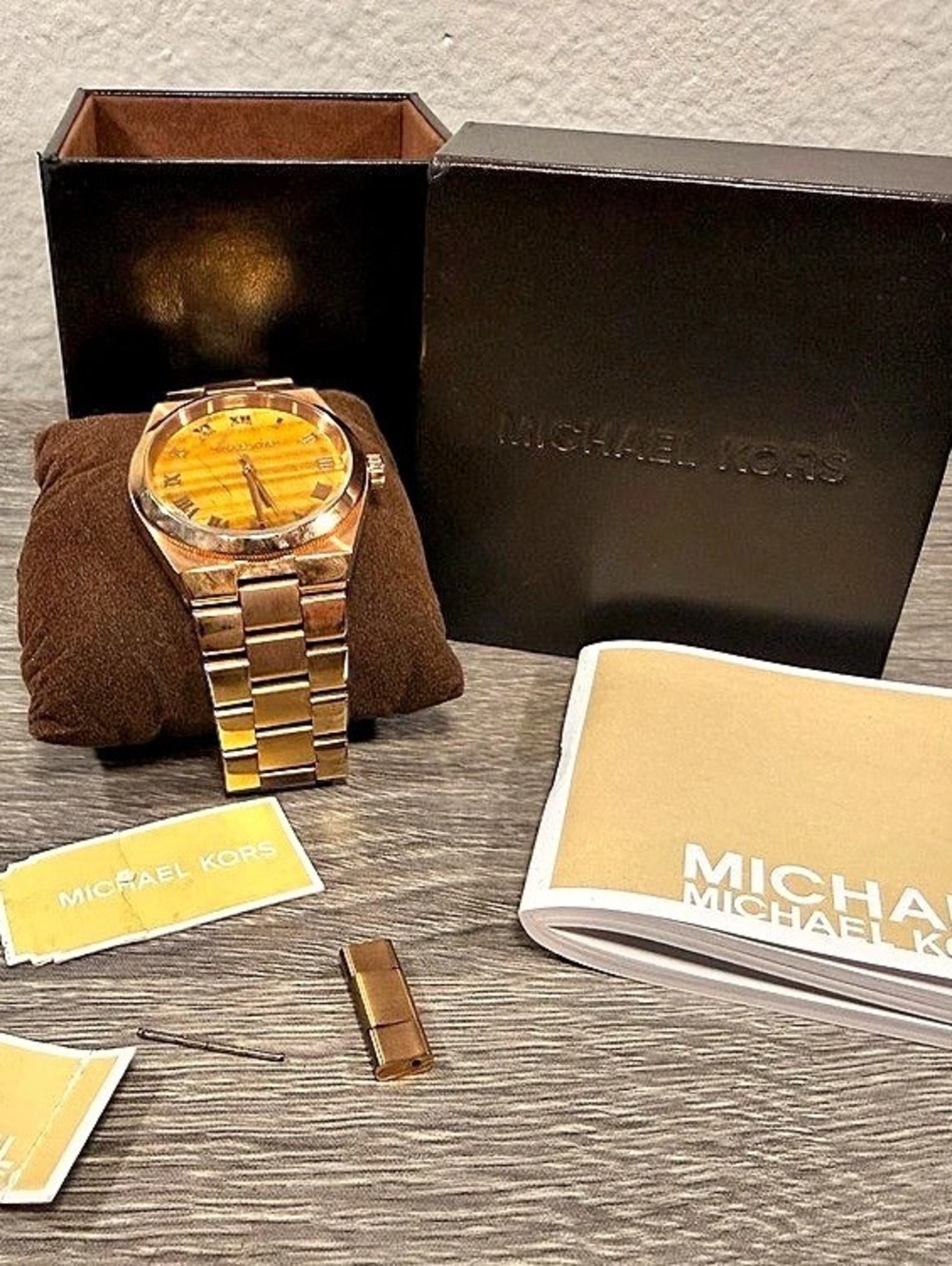 Michael Kors Channing MK-5895 Rose Gold Tiger Eye Watch